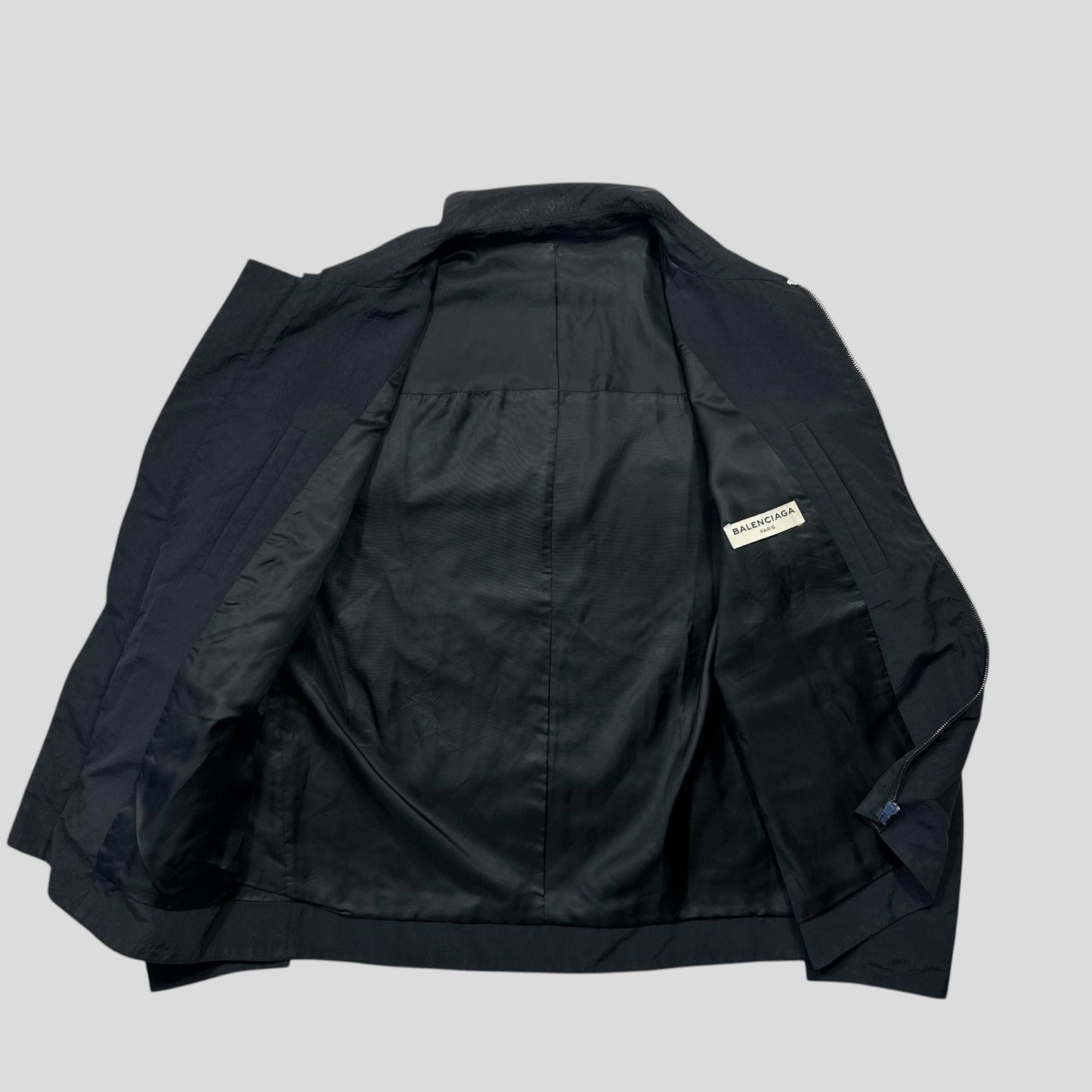Balenciaga SS15 Wool Pocket Gabardine Nylon Work Jacket - M | Default Title, Navy