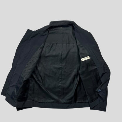 Balenciaga SS15 Wool Pocket Gabardine Nylon Work Jacket - M | Default Title, Navy