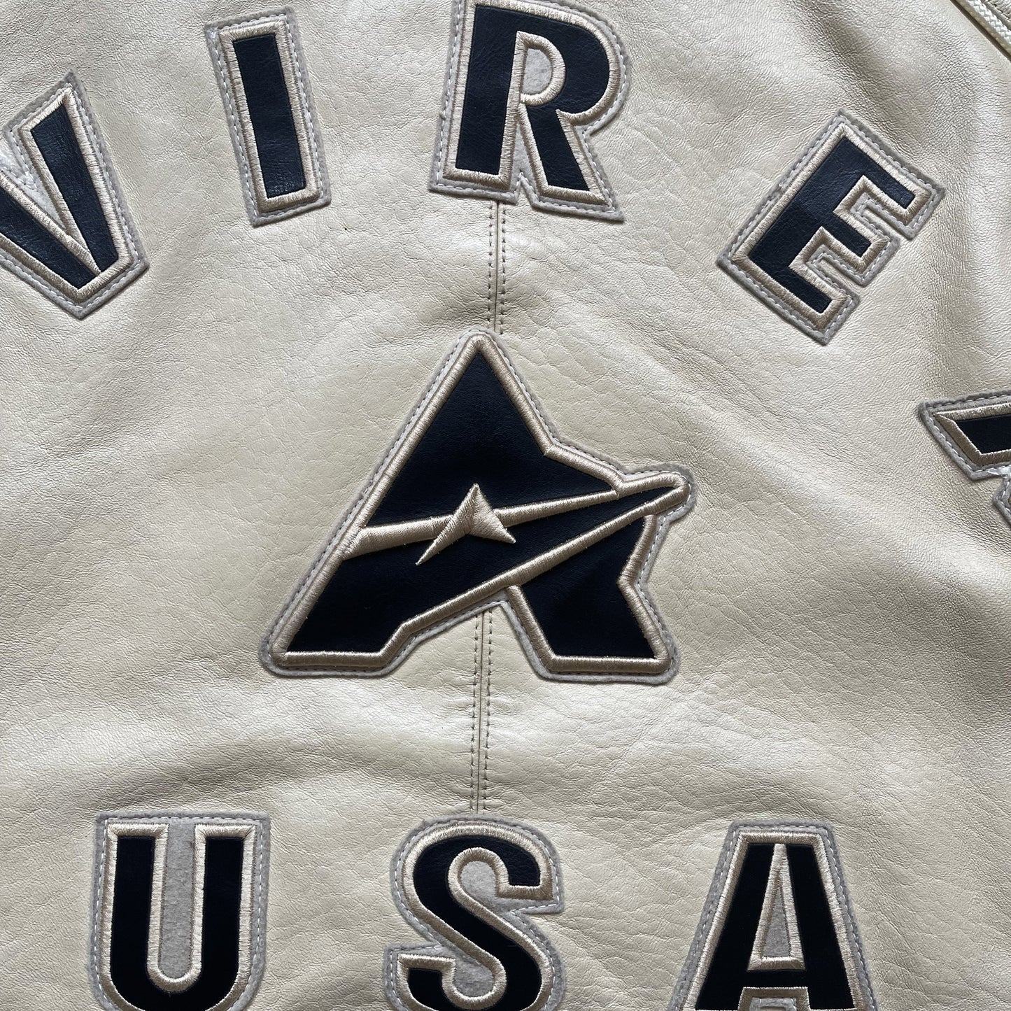 Avirex USA Leather Varsity Jacket - L / XL