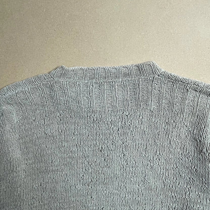 A/W 1995 Oatmeal Knitted Side Button Crew Neck