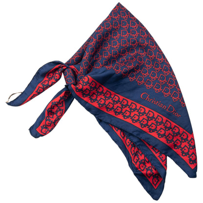 Vintage 80s Dior Monogram Silk Scarf