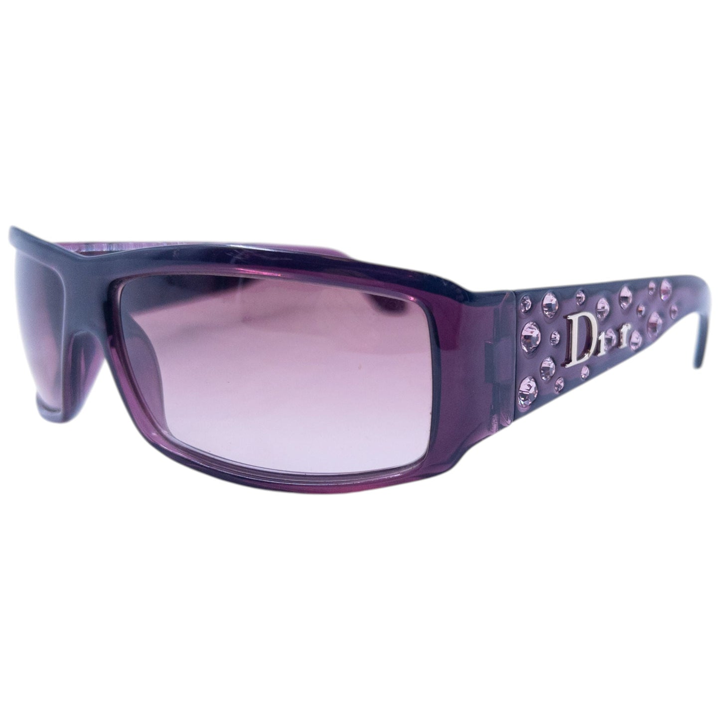 Vintage 2000s Dior Diamonte Jewel Sunglasses | O/S, Purple