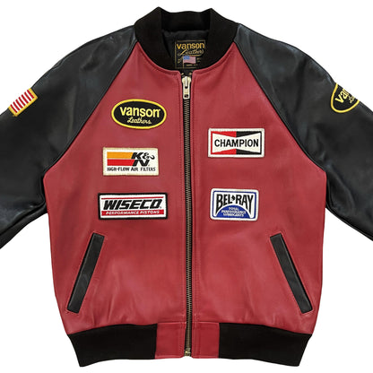 Vanson Leathers Race Team Leather Bomber Jacket - Known Source