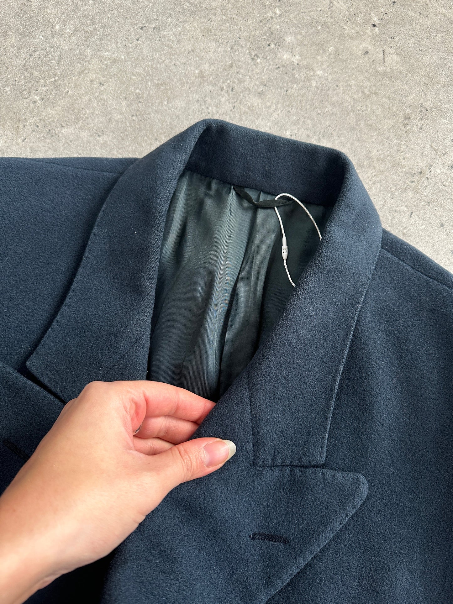 Moschino 1990s Pure Wool Double Breasted Coat - XL/XXL