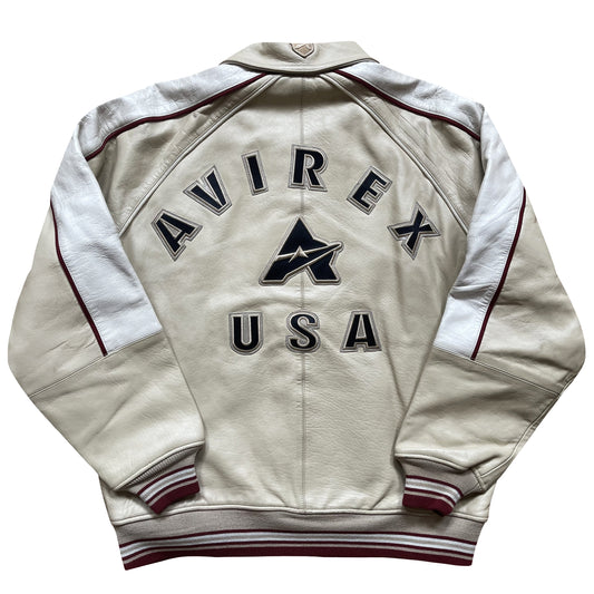 Avirex USA Leather Varsity Jacket - L / XL