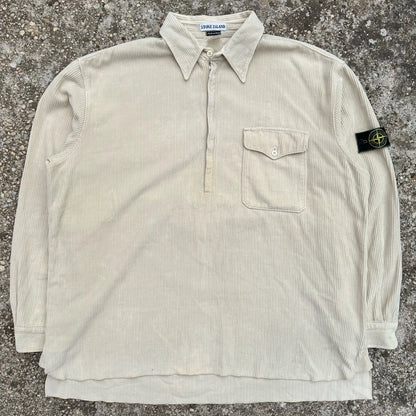 A/W1995 Cream 1/4 Zip Jumbo Corduroy Shirt