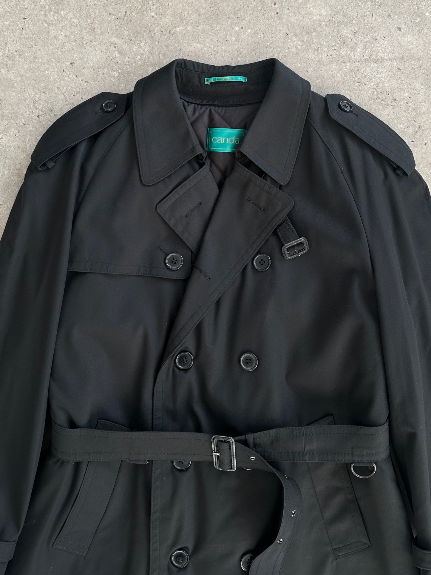 Vintage Double Breasted Floor Length Belted Trench Coat - XL