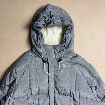 A/W 2000 Paul Harvey Steel Grey Pure Metal Shell Hooded Parka