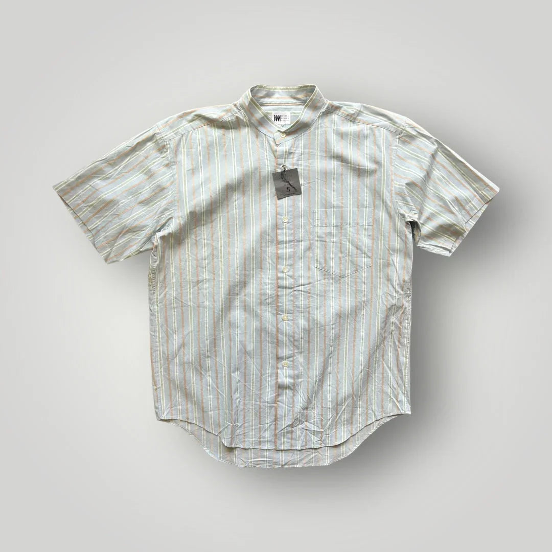Issey Miyake Designs Deadstock 2000's Grandad Collar Shirt L