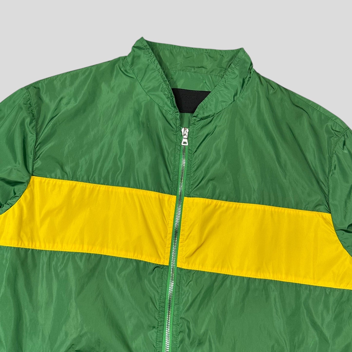 Prada Milano SS00 Apple Green Nylon Panelled Windbreaker Jacket - IT54 (L) | Default Title, Green