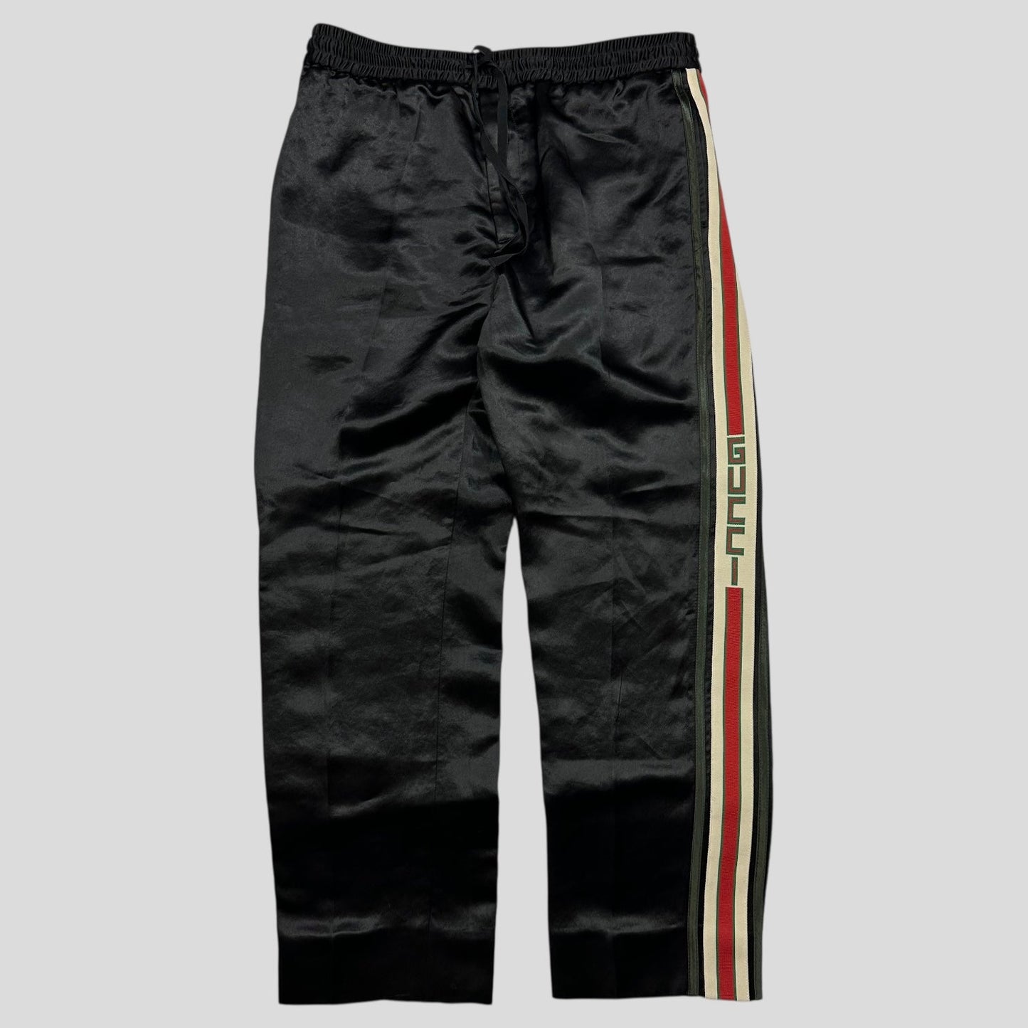 Gucci 2017 Striped Logo Acetate Tracksuit Trousers - IT48 (M) | Default Title, Black