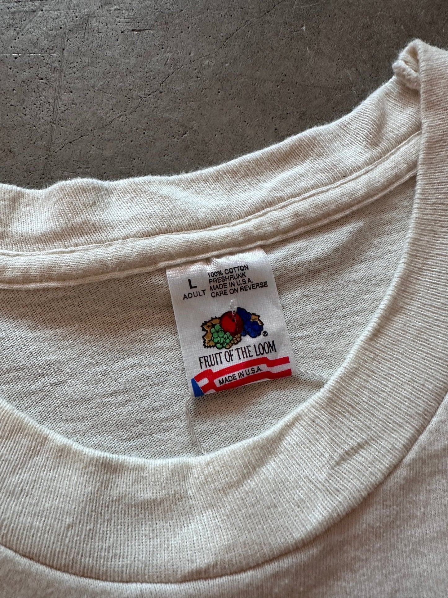 1995 REI Service Project T-Shirt - L | Beige, Red