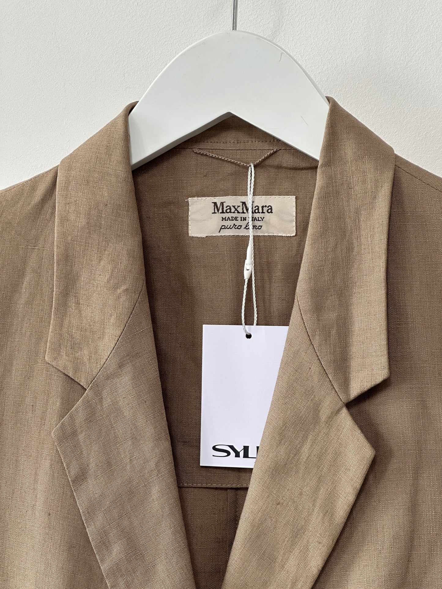 Max Mara 80s Pure Linen Lightweight Single Breasted Blazer - S