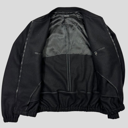 Miu Miu 2008 Wool & Nylon Boxy Bomber Jacket - IT48 (M/L) | Default Title, Multicoloured