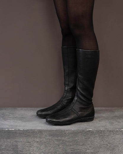 PRADA BOXING BOOTS (EU 39.5) | DEFAULT TITLE, Black