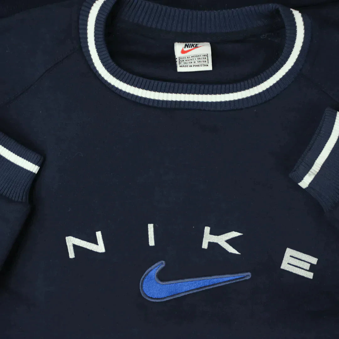 NIKE 90s RARE SWOOSH SPELLOUT CREWNECK  (L)