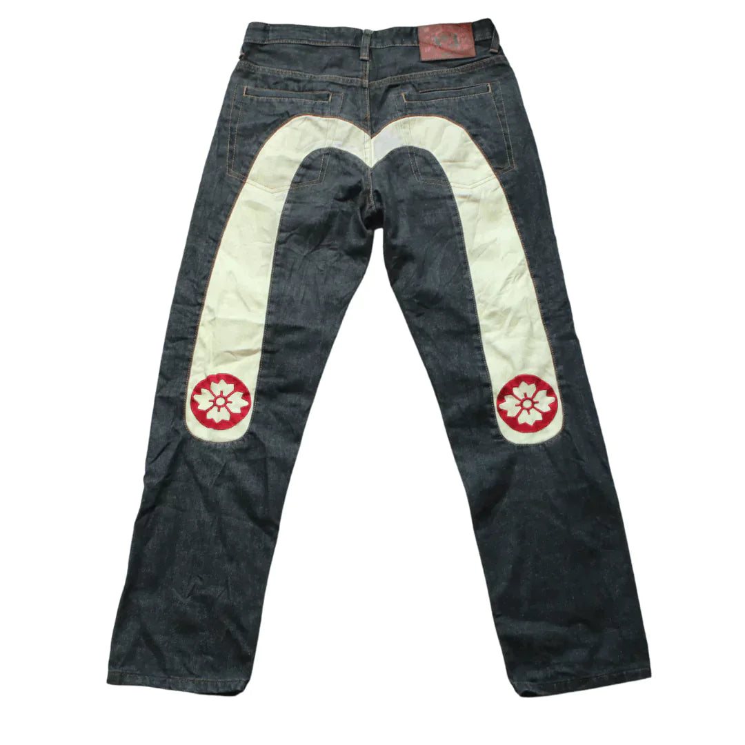 EVISU WHITE SEAGULL JEAN