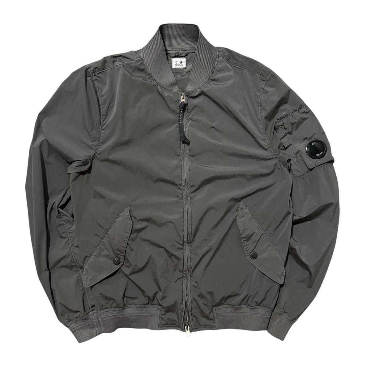 CP Company Nylon Bomber Jacket | Medium, Gray