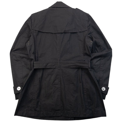 Vintage Burberry Brit Belt Waist Trench Jacket Womens Size M | Medium, Black