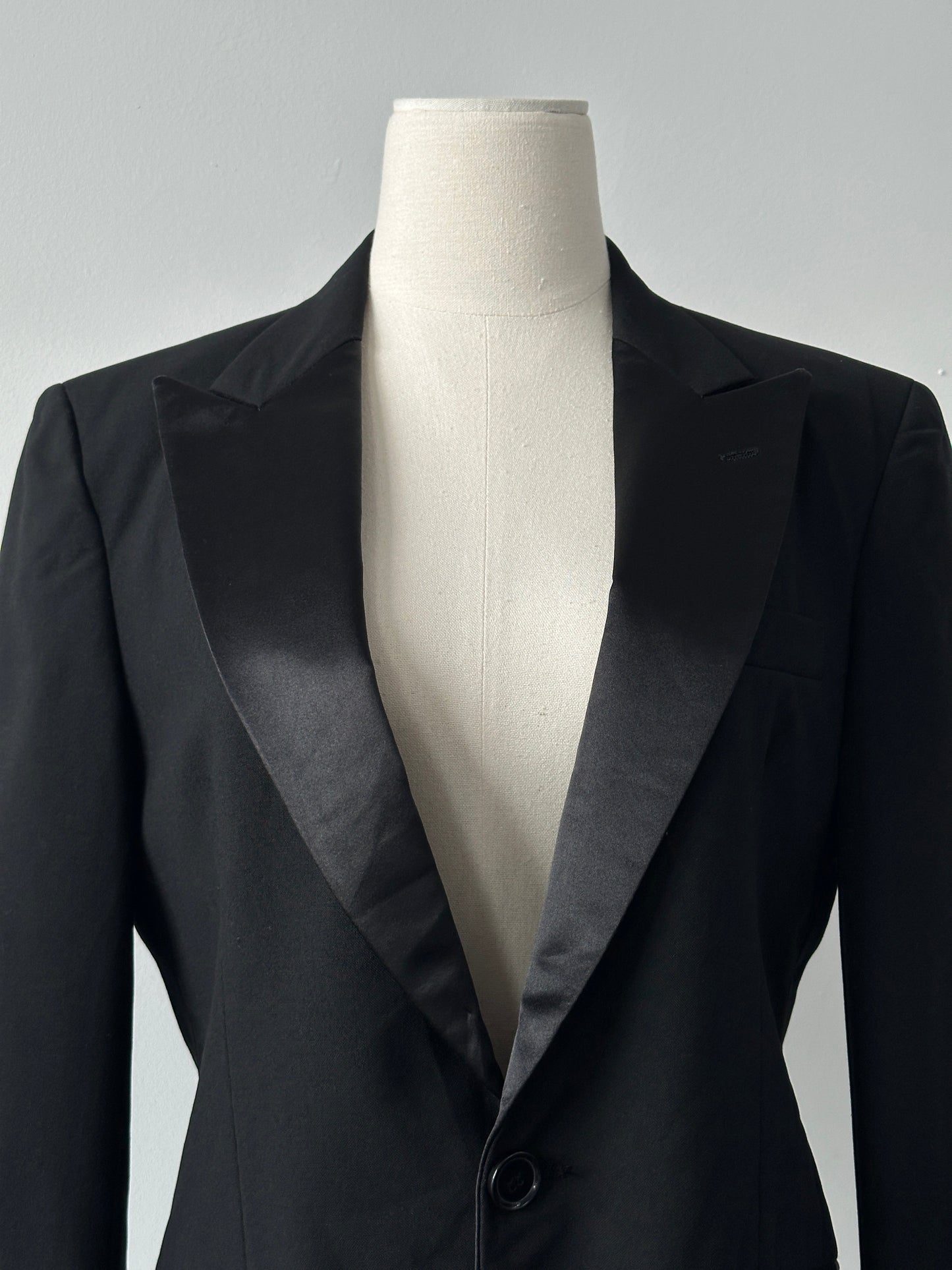 Christian Dior 1990s Single Breasted Tuxedo Blazer - S