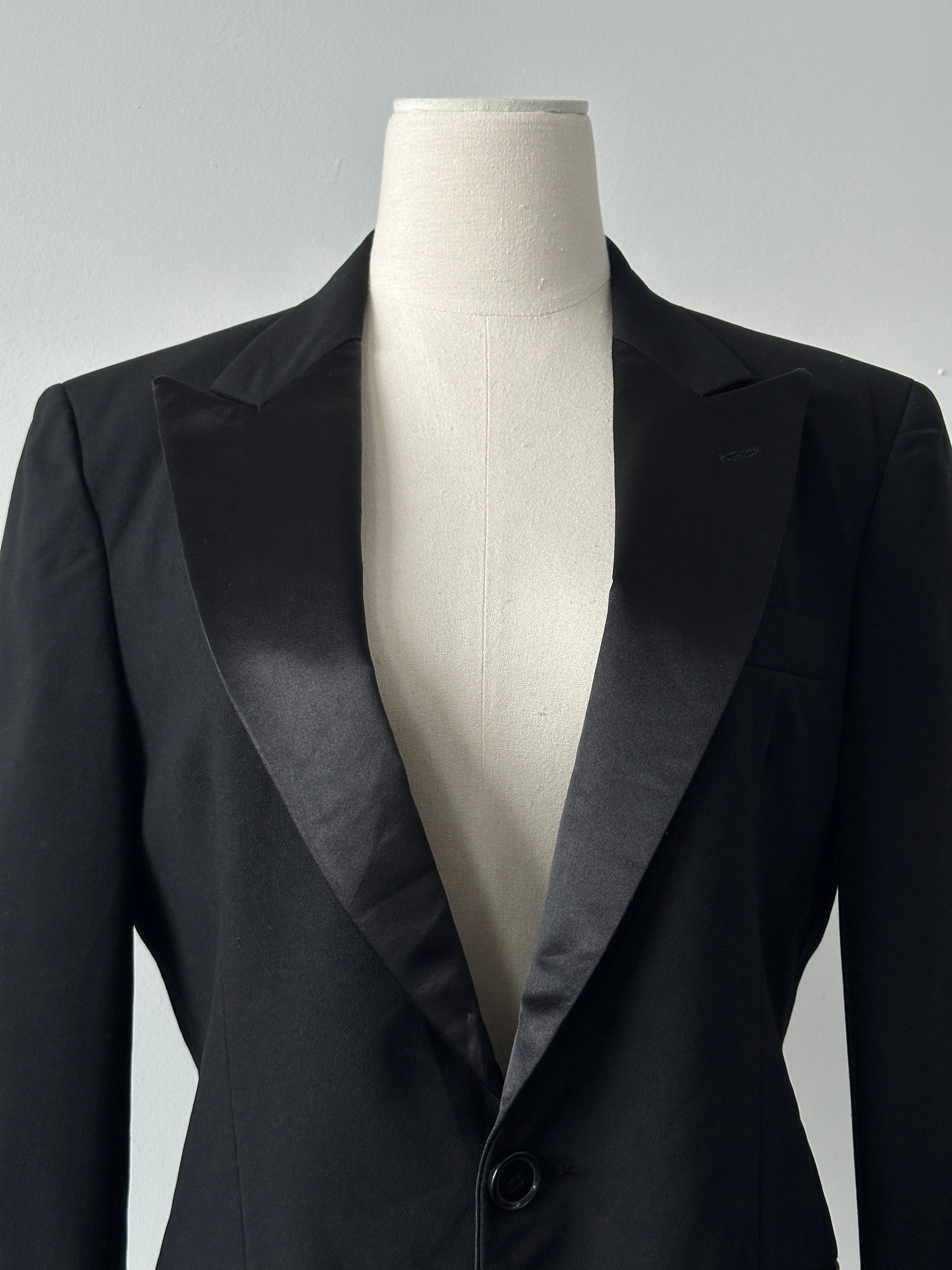 Christian Dior 1990s Single Breasted Tuxedo Blazer - S