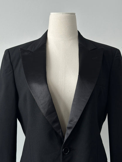 Christian Dior 1990s Single Breasted Tuxedo Blazer - S
