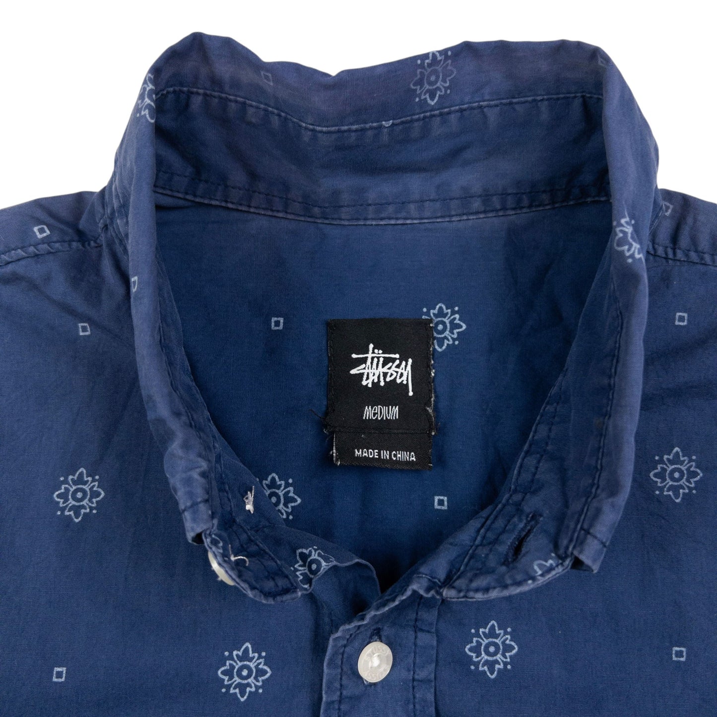 Vintage Stussy Long Sleeve Button Up Shirt Size M