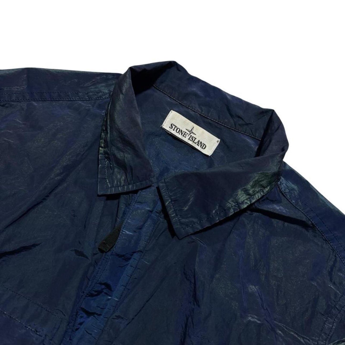 Stone Island Nylon Weft Overshirt | XL, Navy