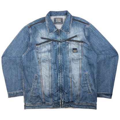 Vintage Marithe + Francois Girbaud Zip Up Denim Jacket Size XXL