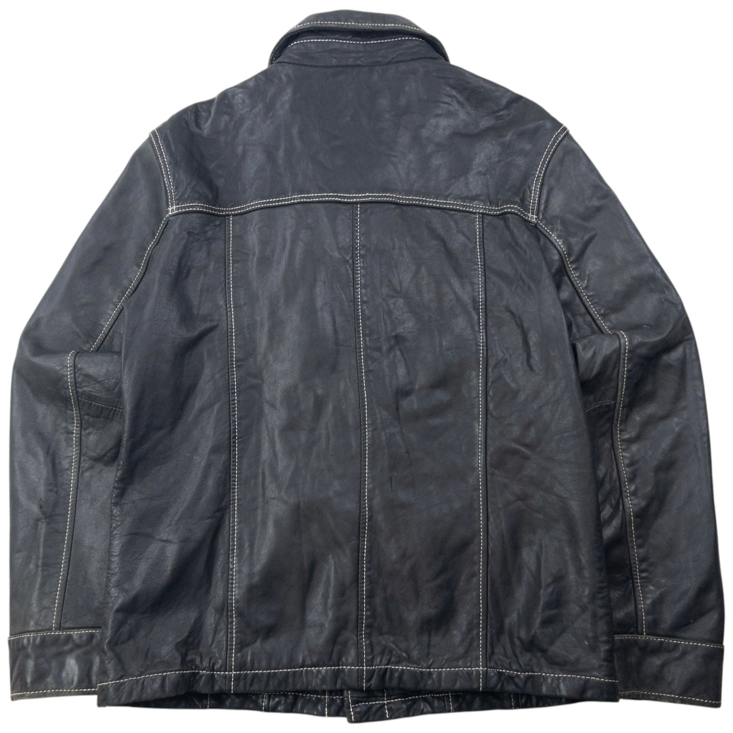 Vintage 2000s Jean Paul Gaultier Faux Leather Jacket Size M