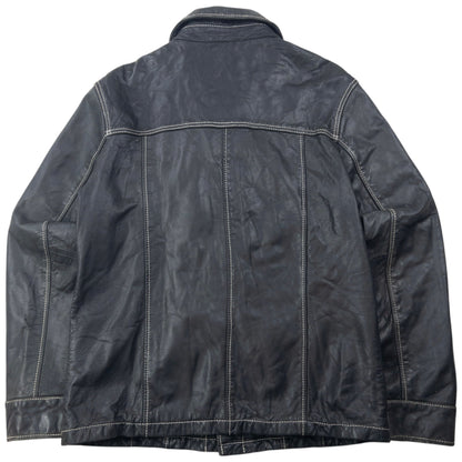 Vintage 2000s Jean Paul Gaultier Faux Leather Jacket Size M