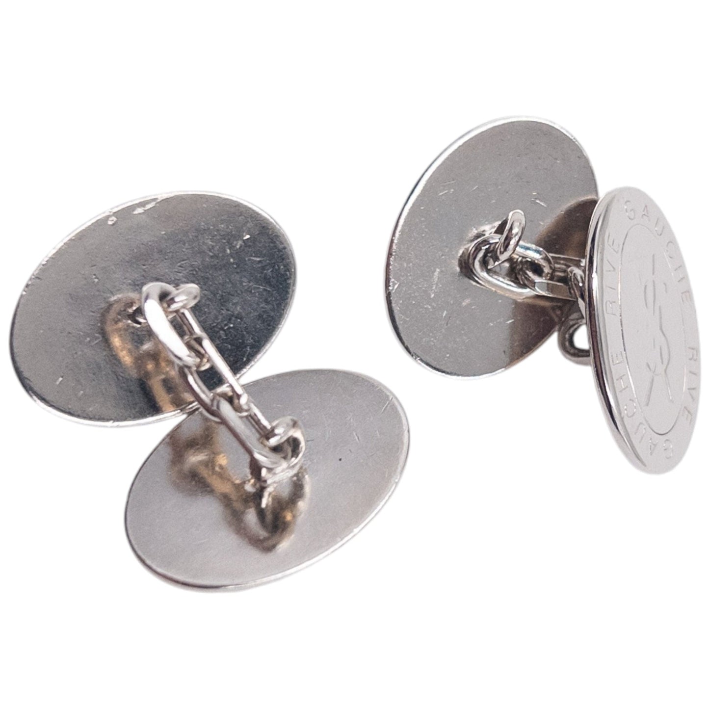 Vintage YSL Yves Saint Rive Gauche Embossed Chain Cuff Links | O/S, Gold
