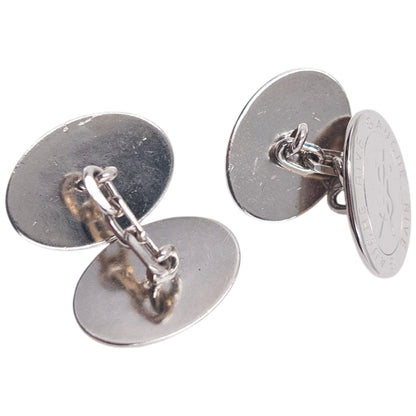 Vintage YSL Yves Saint Rive Gauche Embossed Chain Cuff Links | O/S, Gold