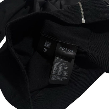 Prada Re-Nylon Wool Zip Up | Large, Black