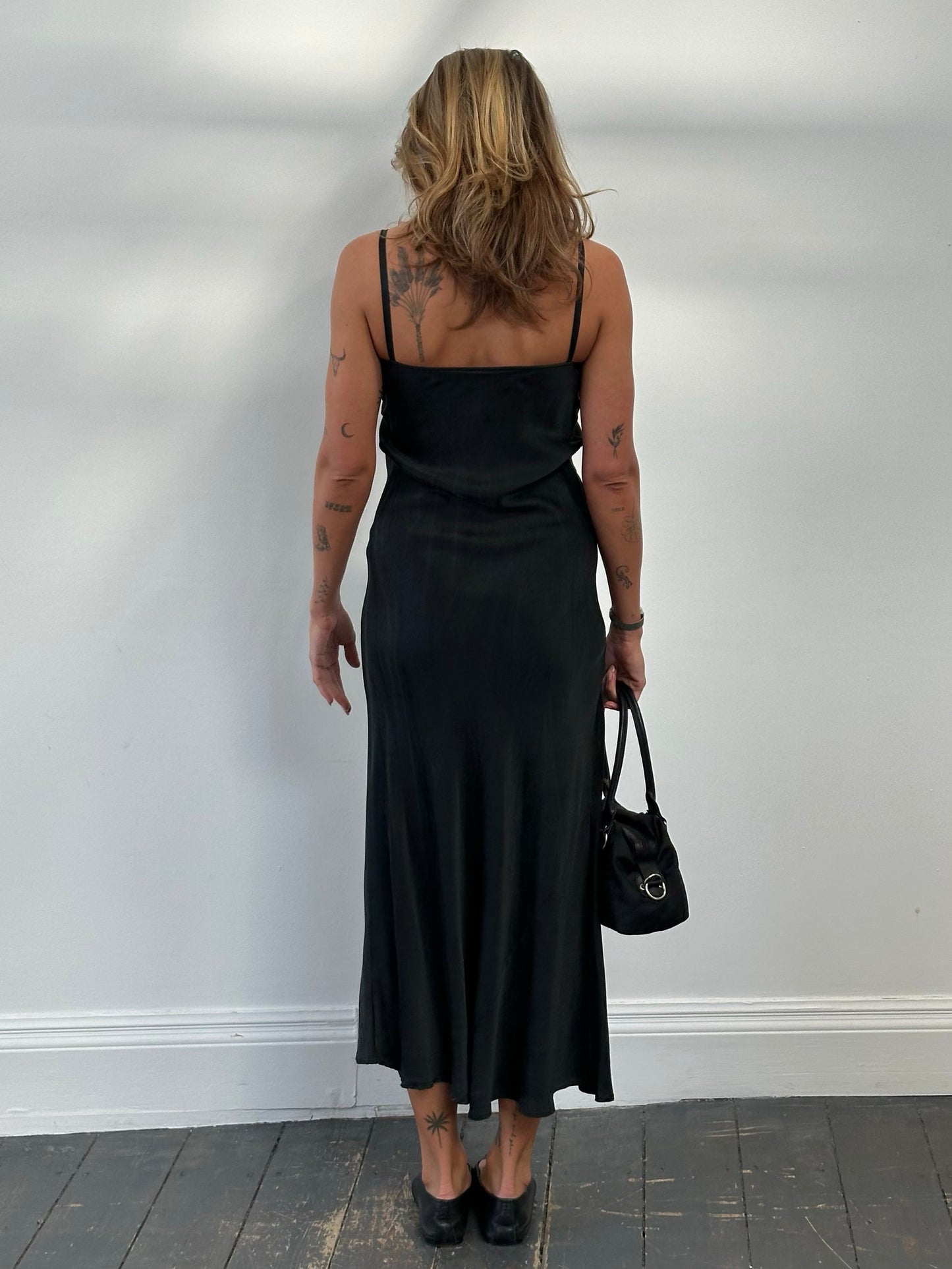 Vintage 1990s Pure Silk Floor Length Slip Dress - S