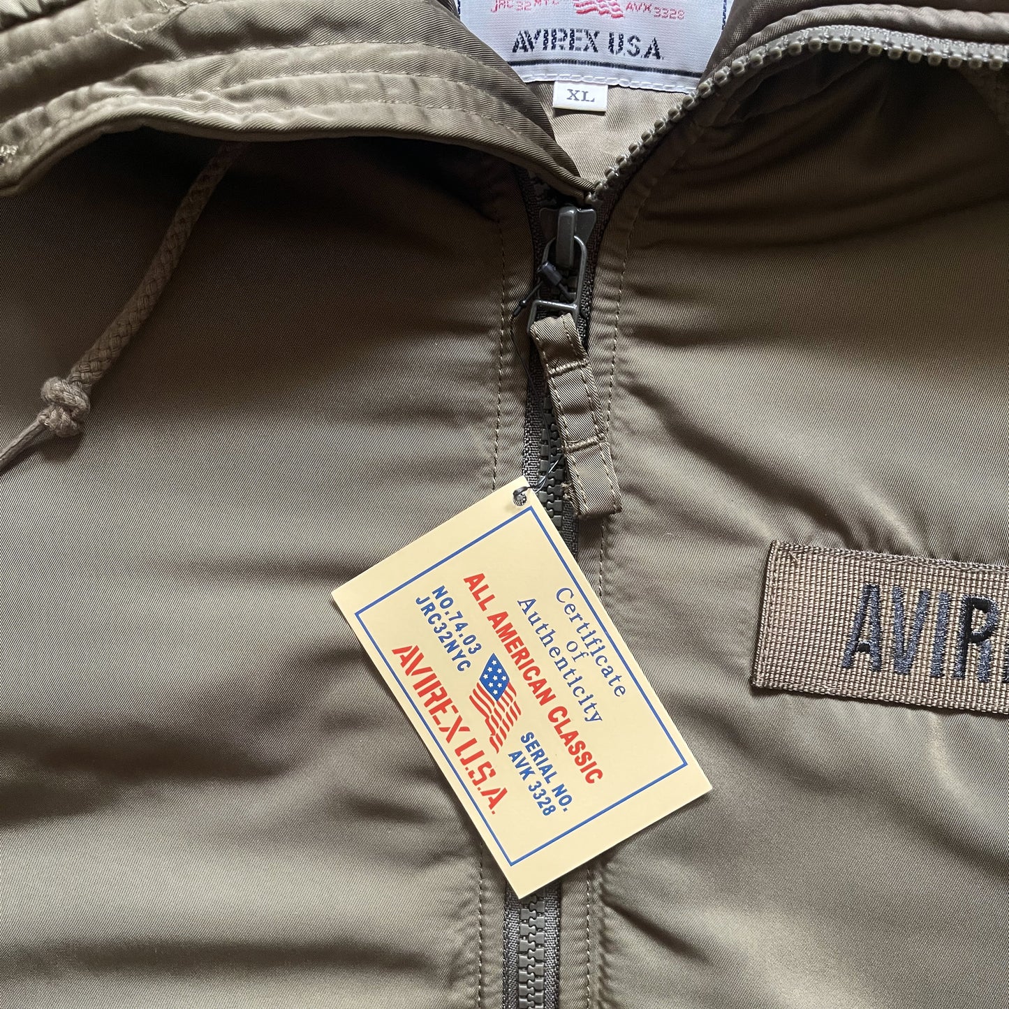 Avirex Padded Bomber Jacket With Hood - L