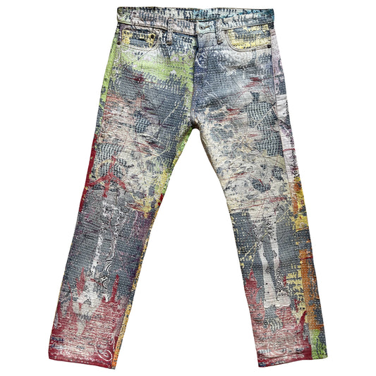 Boro Bandana Sashiko Distressed Jeans - W34"