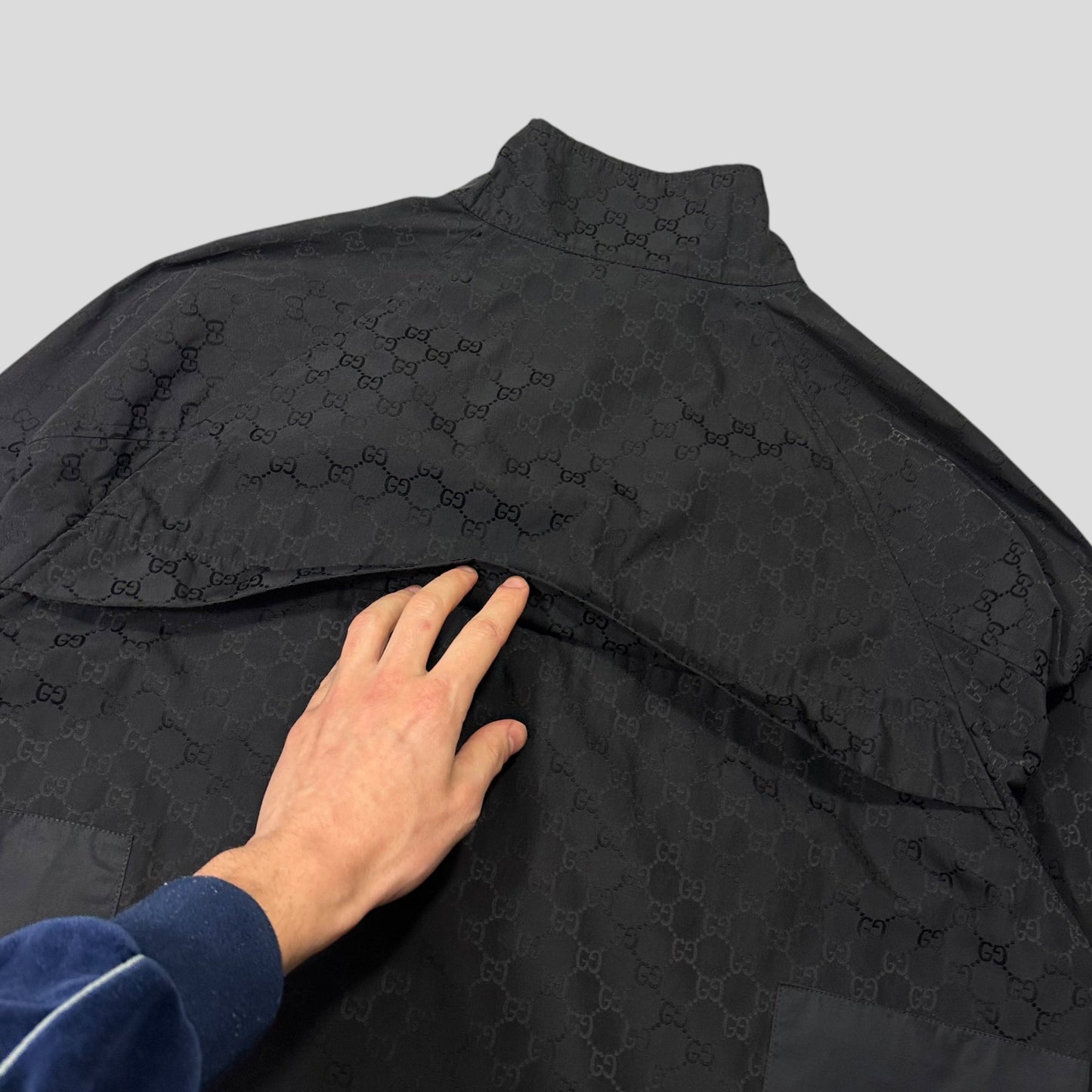 Gucci by Tom Ford 00’s Nylon Monogram GG Logo Black Jacket - IT54 (L/XL)