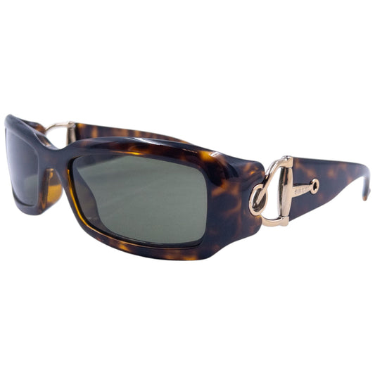 Vintage Gucci Horse Bit Tortoise Shell Sunglasses