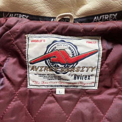 Avirex USA Leather Varsity Jacket - L / XL