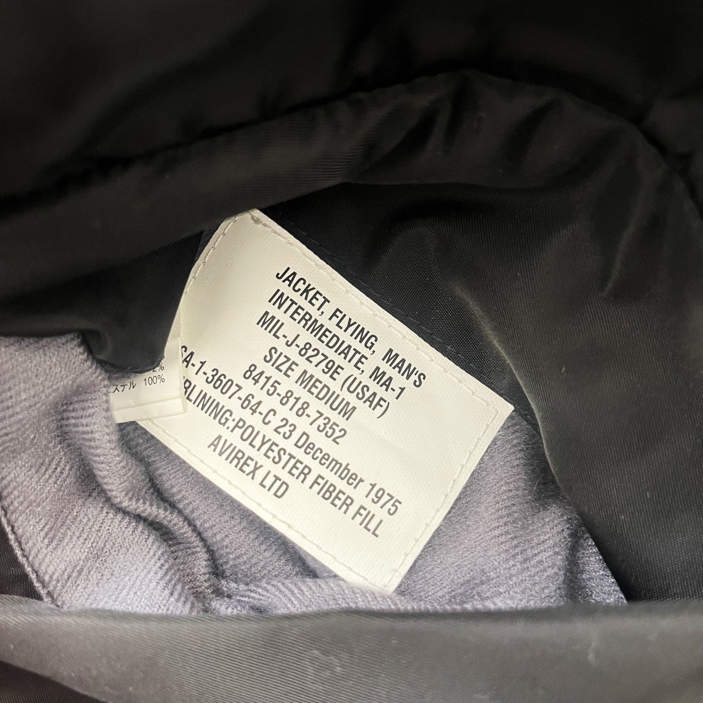 Avirex USA MA1 Bomber Jacket - M | Medium, Black