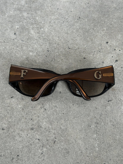 Gianfranco Ferre 1990s Oversized Rectangular Sunglasses