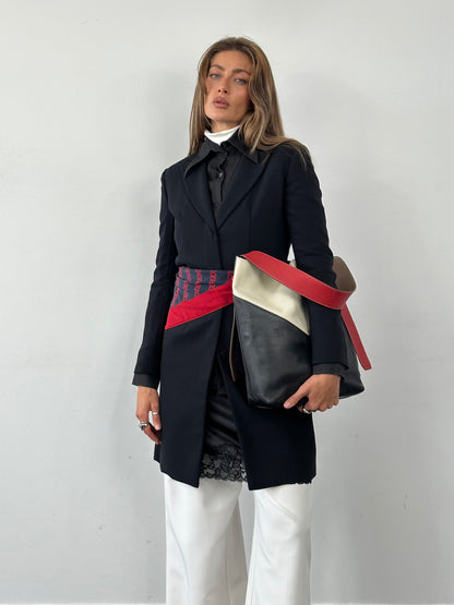 Giorgio Armani Le Collezioni 1990s Pure Wool Single Breasted Coat - S