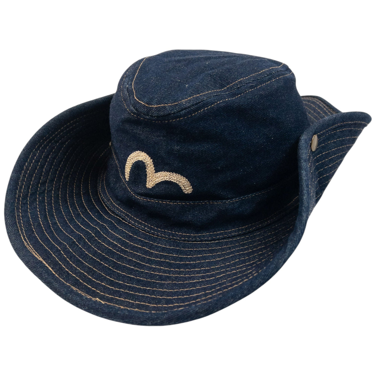 Vintage 2000s Evisu Gull Japanese Denim Hat | O/S, Multicoloured