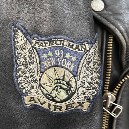 Avirex Leather Biker Motorcycle Jacket - S / M