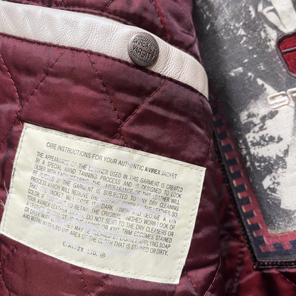 Avirex USA Leather Varsity Jacket - L / XL