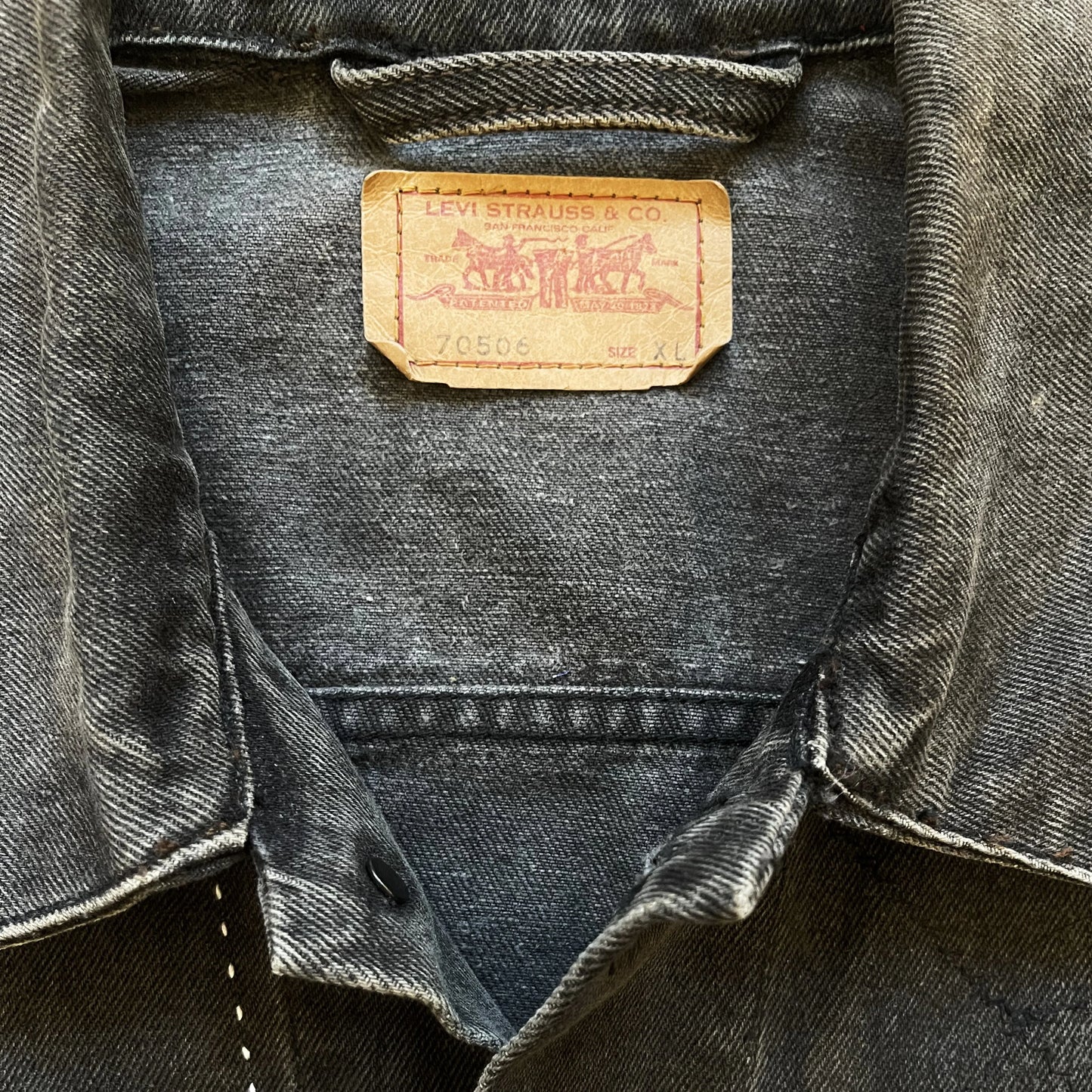 Boro Sashiko Distressed Denim Trucker Jacket - XL