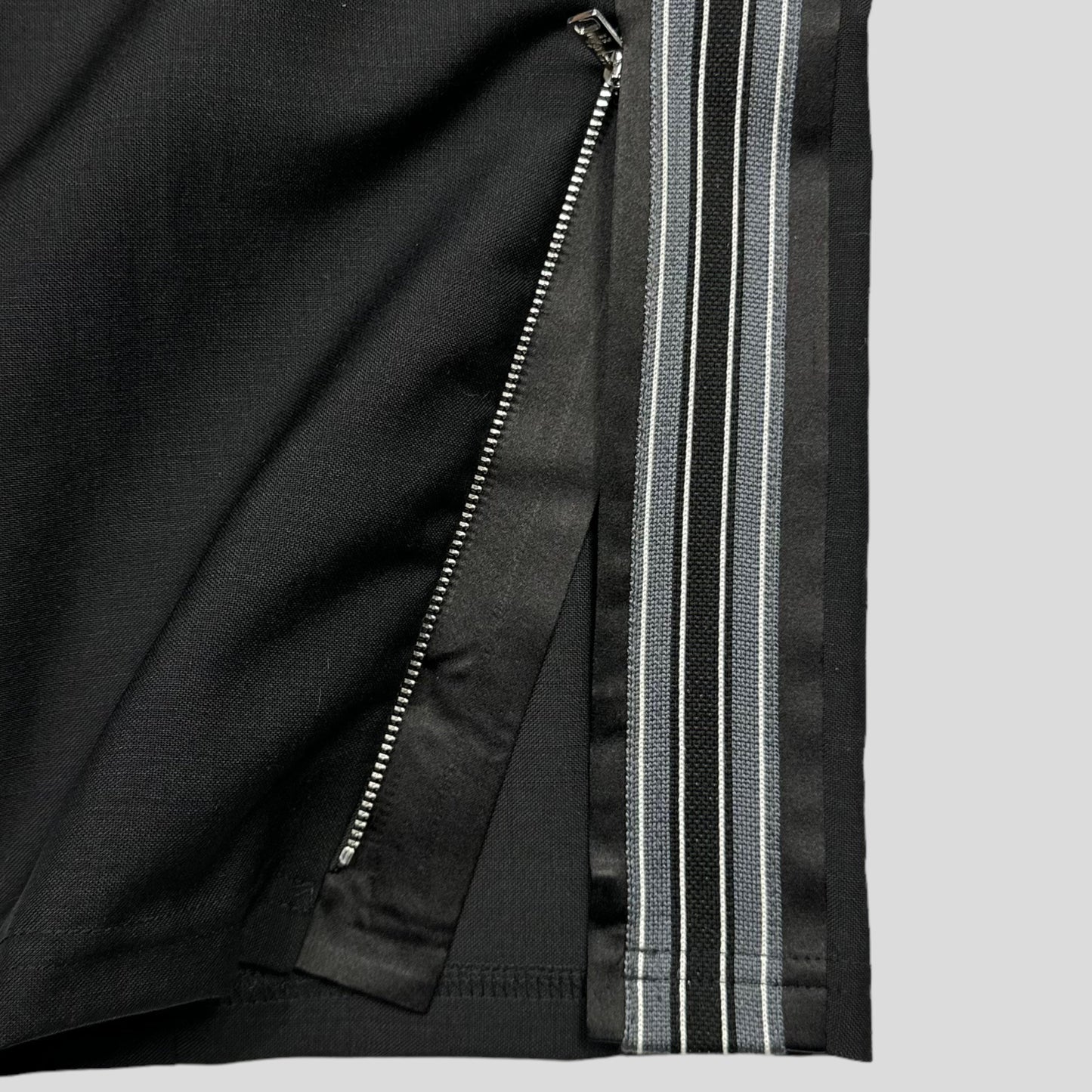 Prada Milano 2022 Mohair & Wool Striped Plaque Logo Trousers - IT50 (L)