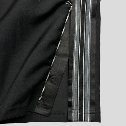 Prada Milano 2022 Mohair & Wool Striped Plaque Logo Trousers - IT50 (L)