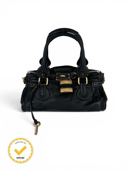 2007 Chloe Paddington Black Leather Handbag | O/S, Black